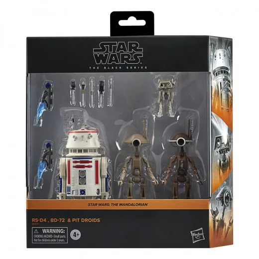 Star Wars: The Mandalorian Black Series Actionfiguren 4er-pack R5-d4, Bd-72 & Pit Droids