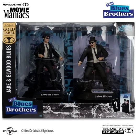 Blues Brothers Movie Maniacs Actionfiguren 2er-pack Jake & Elwood Blues (gold Label)