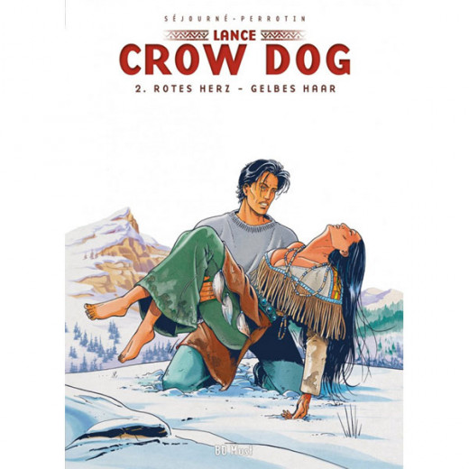 Lance Crow Dog 002 - Rotes Herz - Gelbes Haar