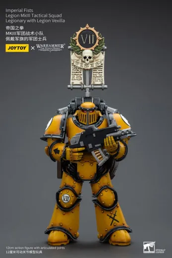 Warhammer The Horus Heresy Actionfigur 1/18 Imperial Fists Legion Mkiii Tactical Squad Legionary With Legion Vexilla