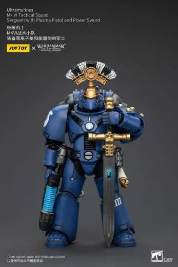 Warhammer The Horus Heresy Actionfigur 1/18 Ultramarines Mk Vi Tactical Squad Sergeant With Plasma Pistol And Power Sword