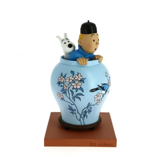 Tim Und Struppi Resinfigur - Tim In Vase