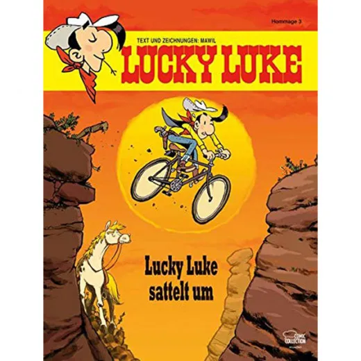 Lucky Luke Hommage 003 - Lucky Luke Sattelt Um