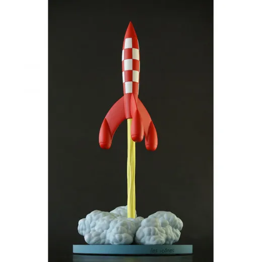 Tim Und Struppi Resin Statuete - Startende Rakete